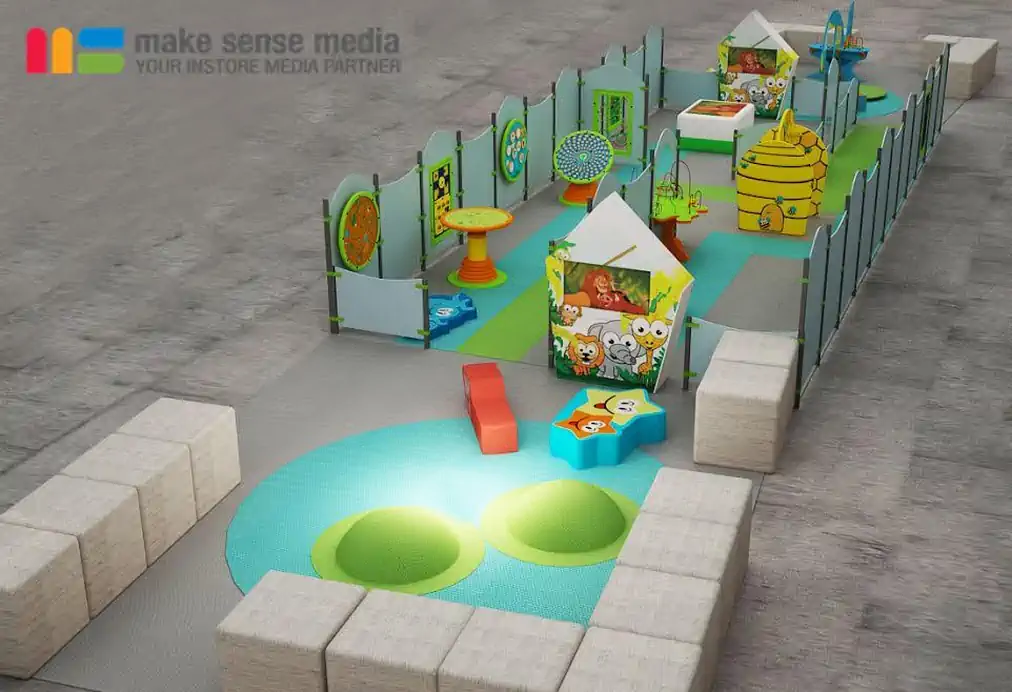 Strefa zabaw dla dzieci w centrum handlowym wizualizacja
